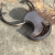 Detail of copper hollow constructed necklace