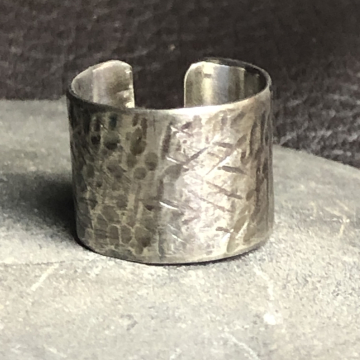 Sterling Silver Earcuff hammered