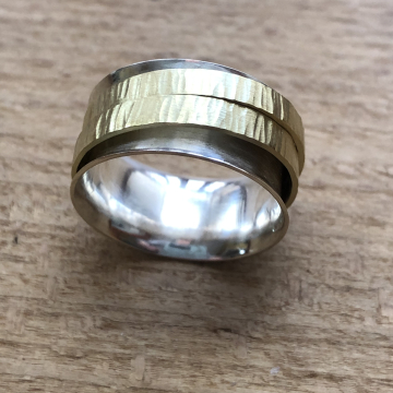 SOLD Sterling silver spinner ring