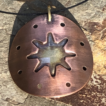 SOLD Star and Moon Reversible Pendant